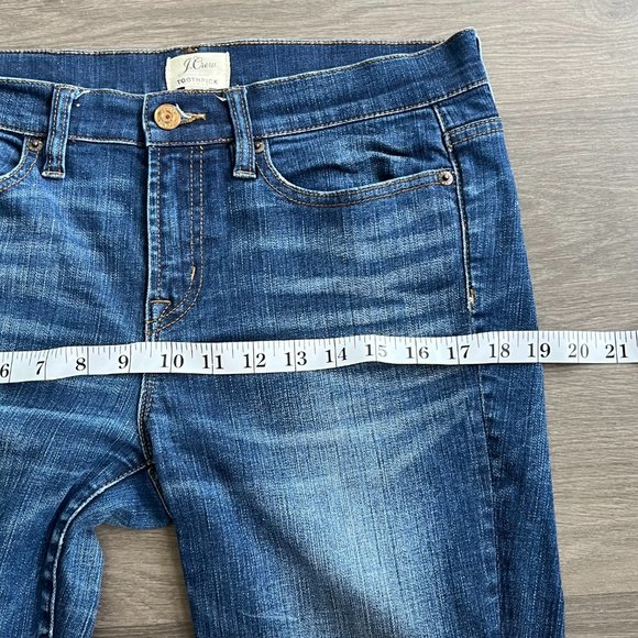 J Crew Blue "Toothpick" Mid-Rise Cropped Skinny Jeans - Picture 5 of 12